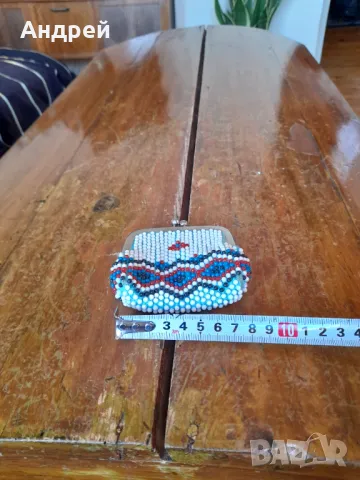 Старо мънистено портмоне #8, снимка 2 - Други ценни предмети - 49028016