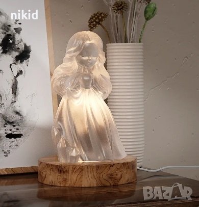 3D Принцеса момиче с дълга рокля силиконов молд форма фондан гипс смола декор свещ, снимка 3 - Форми - 41292759