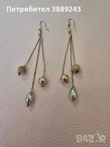 Стоманени обеци със сребърни ушички