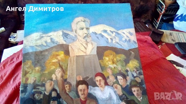 Стара маслена картина платно подписана, снимка 5 - Картини - 41406246