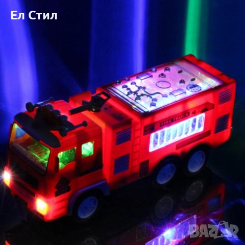 Пожарна кола със светлини и звуци Fire Truck, снимка 3 - Коли, камиони, мотори, писти - 53586521