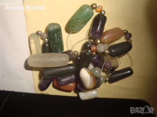 НЕФРИТ ХАЛЦЕДОН АМЕТИСТ ПЛАНИНСКИ КРИСТАЛ АХАТ СТАР НАНИЗ ГЕРДАН ОГЪРЛИЦА с БРОНЗОВИ МЪНИСТА 24796, снимка 7 - Колиета, медальони, синджири - 34508105