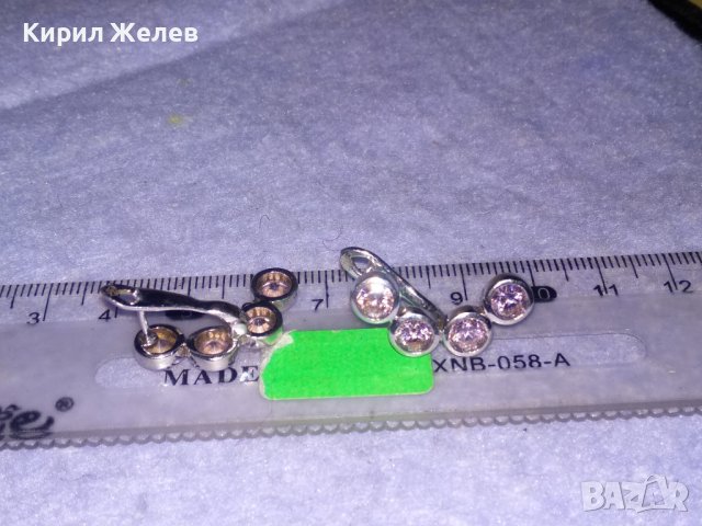 ИЗЯЩНИ СРЕБЪРНИ СКЪПОЦЕННИ АРТ ОБЕЦИ РОДИРАНО СРЕБРО 925 с ЮВЕЛИРНО ФАСЕТИРАН ИСКРЯЩ АМЕТИСТ 35020, снимка 15 - Обеци - 39547590