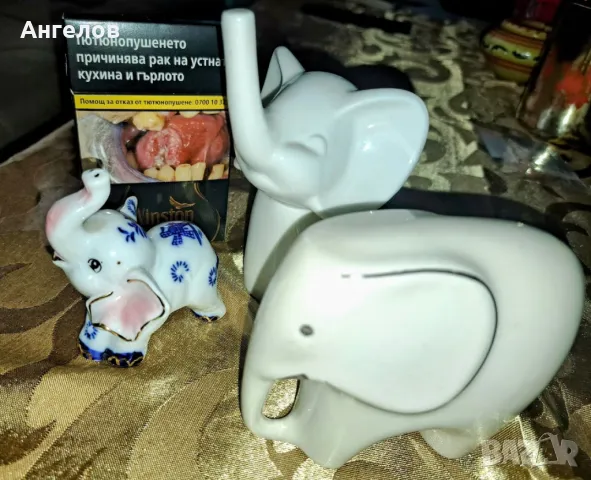 Три сладурести слончета от порцелан, снимка 3 - Други ценни предмети - 49760940