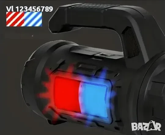 Мощен акумулаторен прожектор фенер/аварийна светлина/ инструменти HM-7729G, снимка 6 - Къмпинг осветление - 50552171