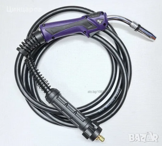 Миг-Маг шланг 250амп.Co2; 220амп. микс газ,3м;4м;5м. дължини, евроконектор захват 