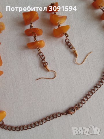 Кехлибарена огърлица и обици, снимка 10 - Антикварни и старинни предмети - 41375928