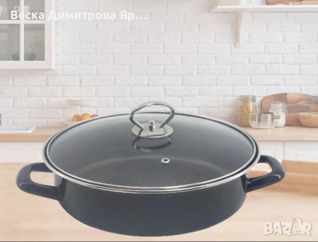 Тава с капак Rosberg, различни размери, черна/въгл.стомана с незалеп.покр., снимка 5 - Съдове за готвене - 52712189