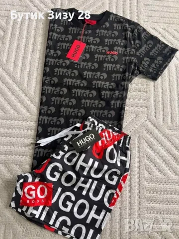 Комплект тениска и шорти Hugo Boss , снимка 6 - Спортни дрехи, екипи - 50425786