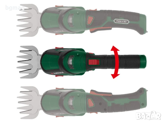 Parkside 4V 2-в-1 акумулаторна ножица за трева и храсти PGSA 4 B3, снимка 6 - Други инструменти - 50703391