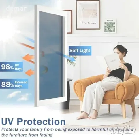 Фолио за прозорци one-way privacy, огледален ефект, UV и топлоотражение, снимка 3 - Декорация за дома - 55871354