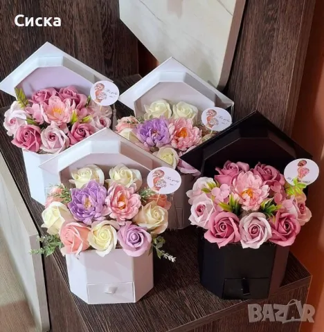 Тематични букети за абитуриентски бал и дипломиране със сапунени цветя, снимка 6 - Подаръци за жени - 50042028