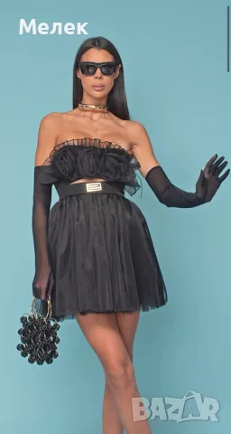 Елегантна рокля с тюл и цветя Junona, снимка 2 - Рокли - 50375270