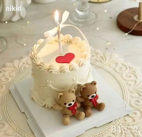 мече пластмасова фигурка играчка за украса торта топер и игра, снимка 5 - Фигурки - 48790876