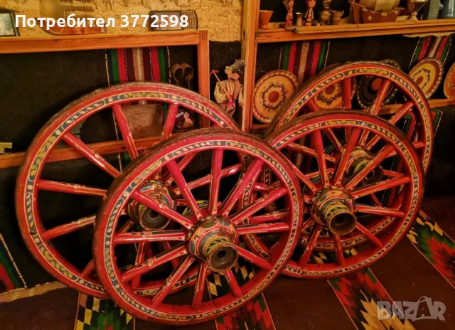 Рисувани колелета колела каруца, снимка 8 - Декорация за дома - 48066200