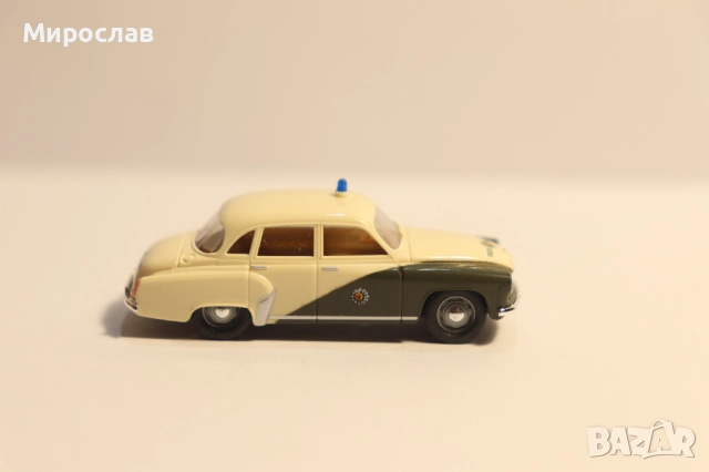 BREKINA 1/87 H0 ВАРТБУРГ POLICE ПОЛИЦИЯ КОЛИЧКА МОДЕЛ, снимка 5 - Колекции - 52722326