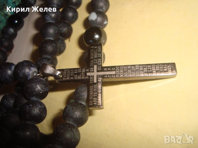 МОДНО КОЛИЕ с КРЪСТ от НЕРЪЖДАЕМА СТОМАНА МЪНИСТА ЦВЕТНО СТЪКЛО КАМЪНИ 26648, снимка 12 - Колиета, медальони, синджири - 34806148