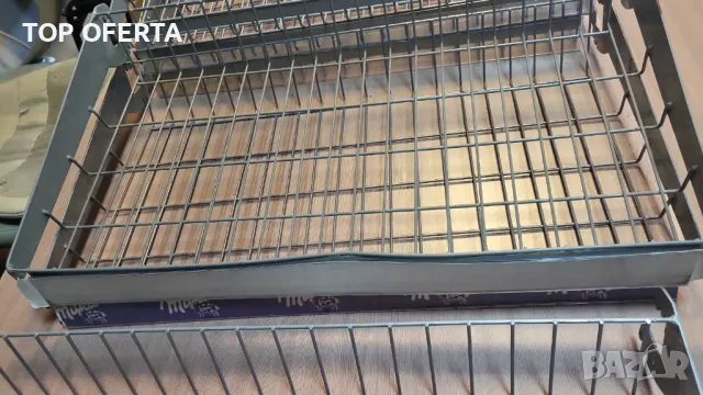 Стелажни кошници за вграждане обли и прави с ценова лента см, снимка 12 - Стелажи и щандове - 47881640