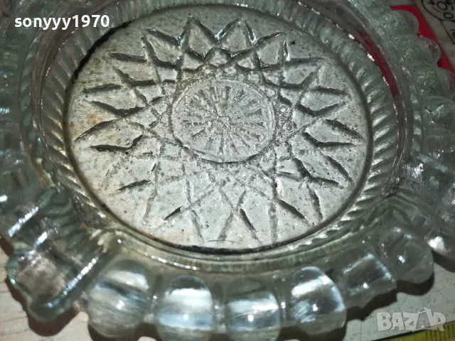 ПЕПЕЛНИК-СТЪКЛО С РЕЛЕФИ 1405251415, снимка 6 - Антикварни и старинни предмети - 50285572