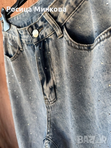 Дамски дънки с камъчета, снимка 3 - Дънки - 53845724