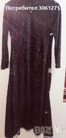 Стилно Палтото е украсено с черни пайети, снимка 7 - Рокли - 52697224