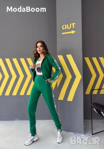 Дамски зелен екип 3 части, снимка 2 - Комплекти - 48950304