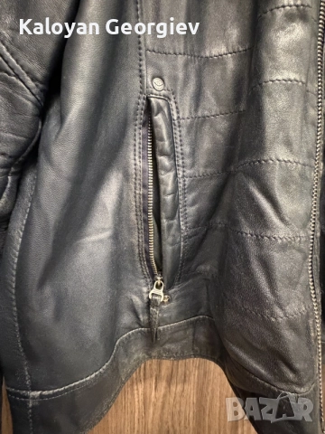 Мъжко кожено яке от естествена кожа Emporio Armani, снимка 3 - Якета - 56213516