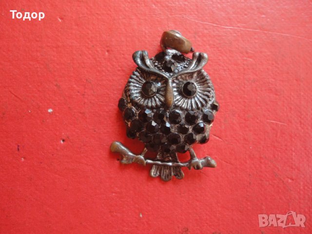 Невероятен медальон висулка бухал с камъни , снимка 5 - Колиета, медальони, синджири - 41633838