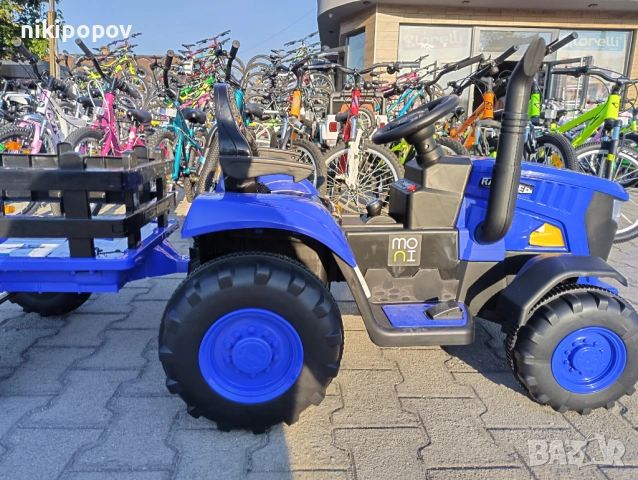 TEXAS акумулаторен трактор с ремарке RANCHER син, снимка 3 - Детски велосипеди, триколки и коли - 53569745