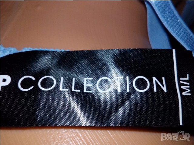 Vip collection M, L-Светлосин комплект сутиен с полуотворени чашки и бикини, снимка 8 - Бельо - 34020855