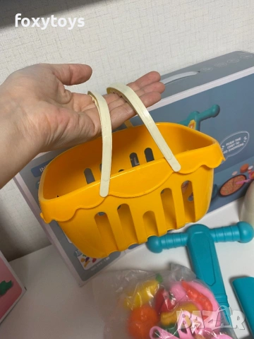 Количка за пазаруване с продукт, зеленчуци за рязане, снимка 7 - Образователни игри - 53047172