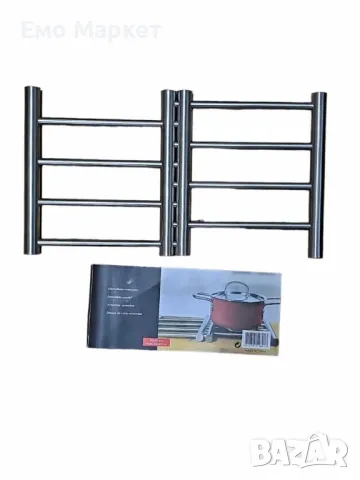 Разтегателна поставка за горещи съдове от ИНОКС, 22X20 см, разтягаща се до 37 см, снимка 6 - Други - 48906708