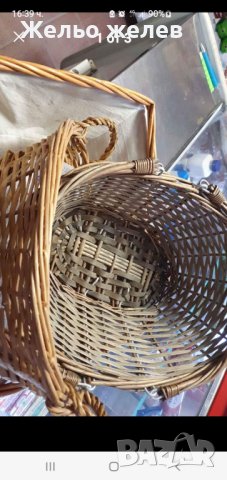 Кошници,плетени,43,38см , снимка 2 - Градински мебели, декорация  - 44237905
