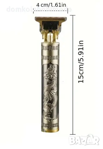 Професионален тример Kemei, USB-презареждаща батерия, С дракон, снимка 3 - Машинки за подстригване - 48061839