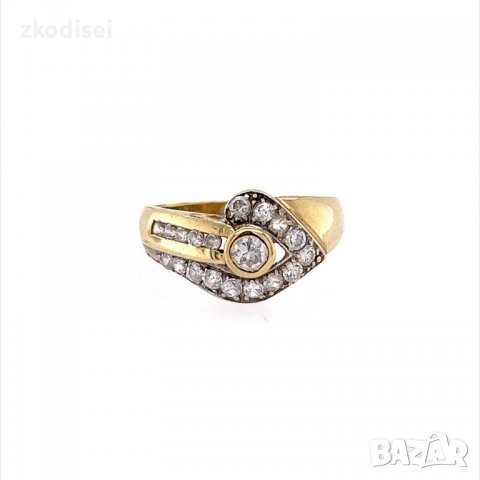 Златен дамски пръстен 2,99гр. размер:57 14кр. проба:585 модел:15364-5, снимка 1 - Пръстени - 40072138