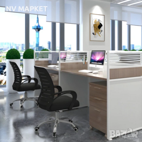 Стол,офис стол, Въртящ се  - регулируема височина и ергономични подлакътници, снимка 3 - Друго търговско оборудване - 53166752