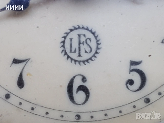 Каминен часовник будилник LFS, снимка 4 - Антикварни и старинни предмети - 53491432