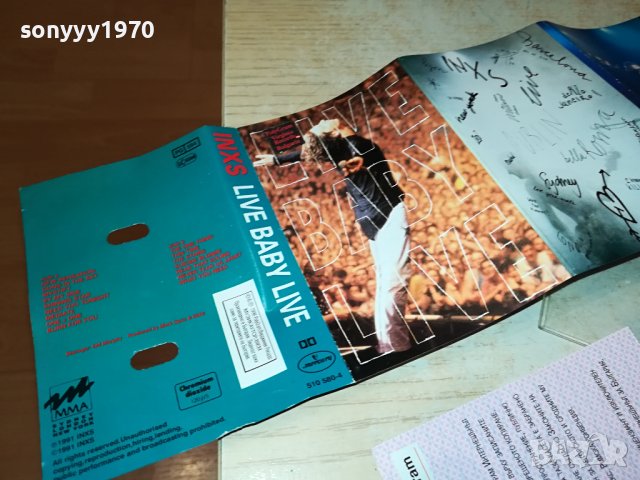 INEXS LIVE BABY LIVE-КАСЕТА-ОРИГИНАЛ BIEM МУЗИКАУТОР 1607230715, снимка 5 - Аудио касети - 41562226