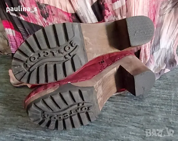 "Softclox" дамски боти от естествен велур / N38 , снимка 7 - Дамски боти - 48027742