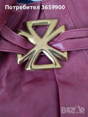 Елегантна чанта от естествена кожа.Интересен цвят, снимка 2 - Чанти - 41726938