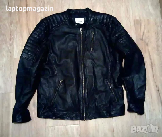 Кожено яке JACK & JONES, снимка 2 - Якета - 48453514