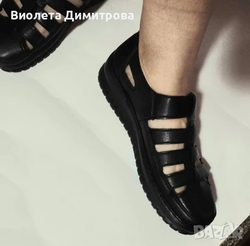 Дамски затворени сандали за широки крака 37-42, снимка 3 - Сандали - 50502404