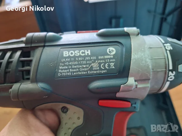 Винтоверт Бош Bosch GSR 14.4 VE-02 Profesional Made in Switzerland, снимка 3 - Винтоверти - 56058589