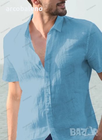 Мъжка лятна риза с къс ръкав, 6цвята , снимка 5 - Ризи - 41552427