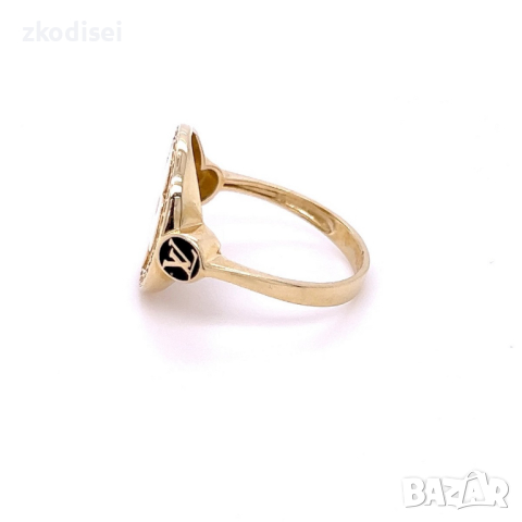 Златен дамски пръстен Louis Vuitton 2,86гр. размер:54 14кр. проба:585 модел:22407-1, снимка 3 - Пръстени - 44615587