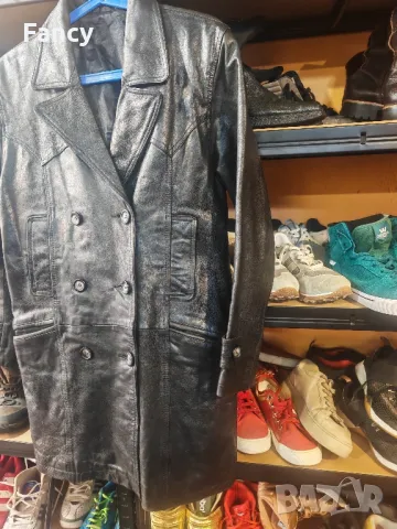 Дамско кожено манто, снимка 3 - Палта, манта - 48884345