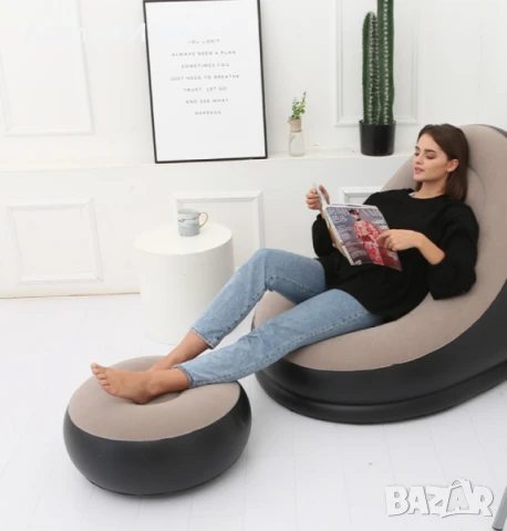 Надуваемо кресло и табуретка , снимка 3 - Дивани и мека мебел - 50481630