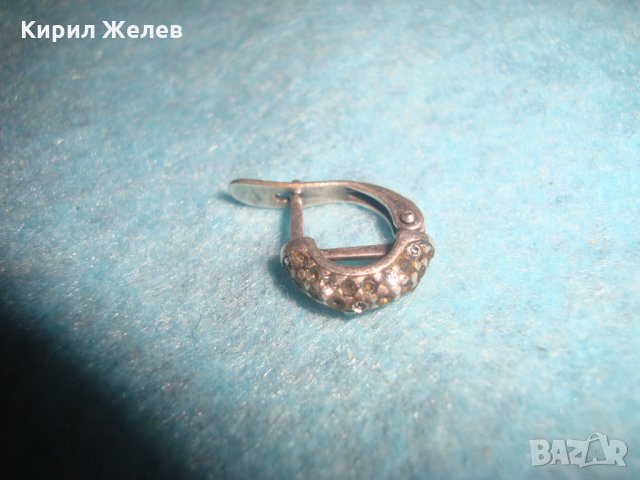 СТАРА СРЕБЪРНА МАРКОВА ОБЕЦА СРЕБРО 925 ПРОБА 25907, снимка 4 - Обеци - 35820591