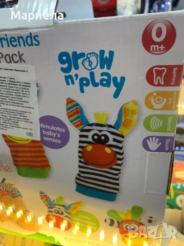 Playgro Jungle Friends / Комплект 7 дрънкалки 0+, снимка 11 - Други - 53492676