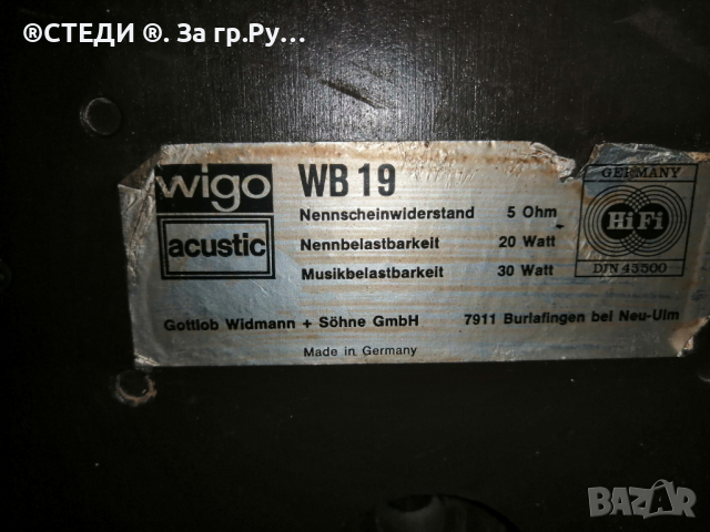 Тонколони Wigo acustik WB 19., снимка 6 - Тонколони - 44810439